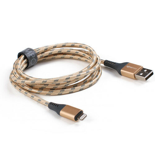BoomPods 1.5m Gold Tough Strong Armour Apple Lightning Cable