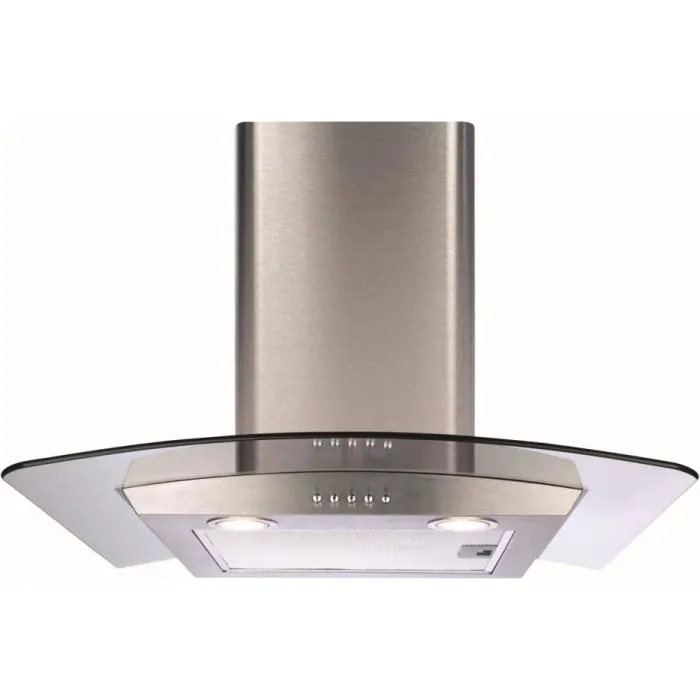 CDA ECP62SS 60cm Curved Stainless Steel Chimney Cooker/Oven Hood - Silver