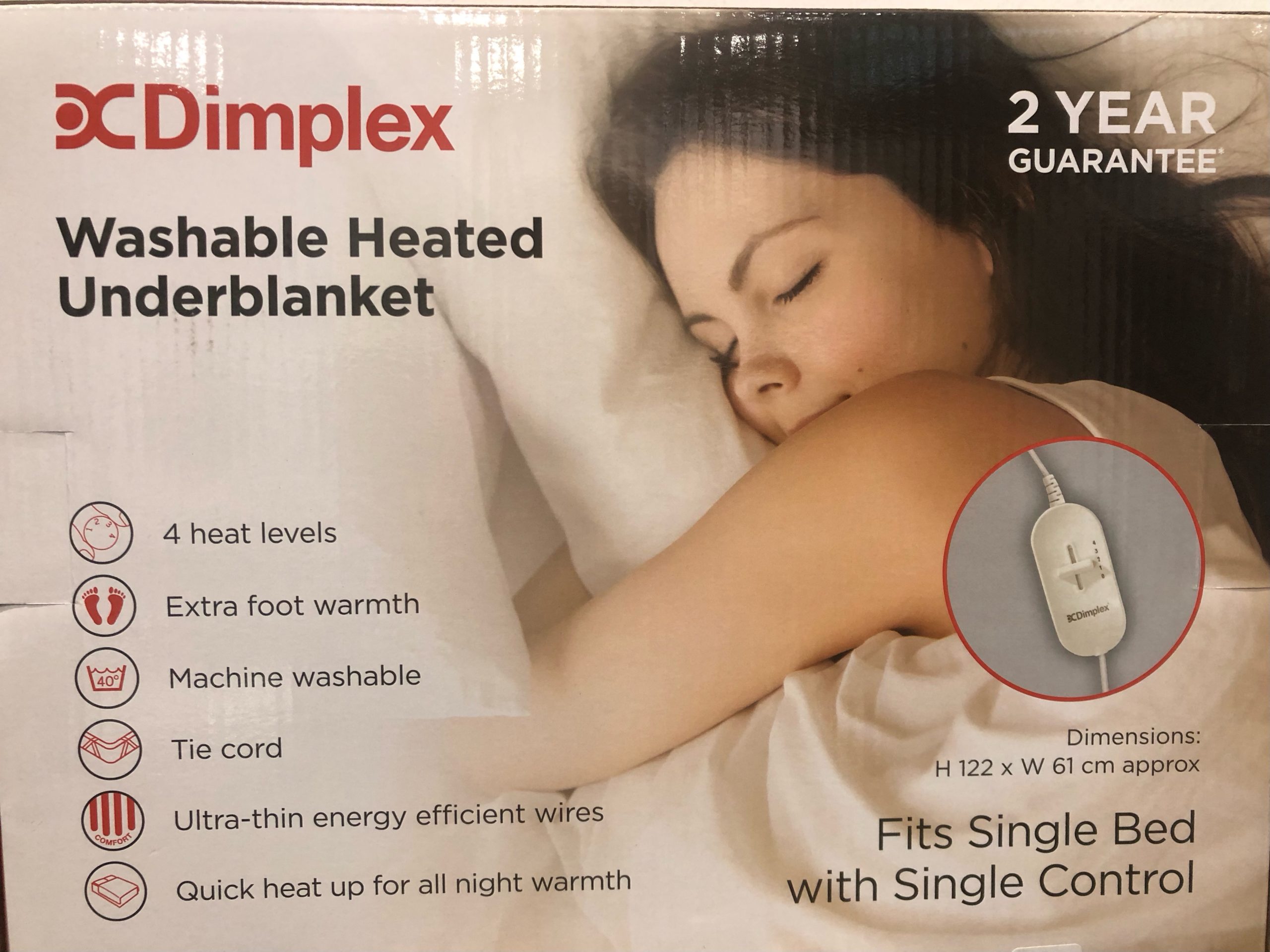 Dimplex Washable Single Heated Under blanket DUB1001