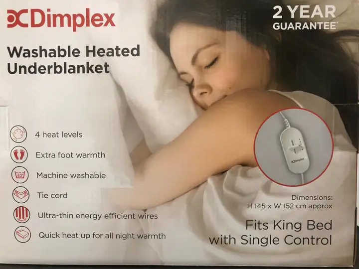 Dimplex Washable King Size Heated Under blanket With Single Control