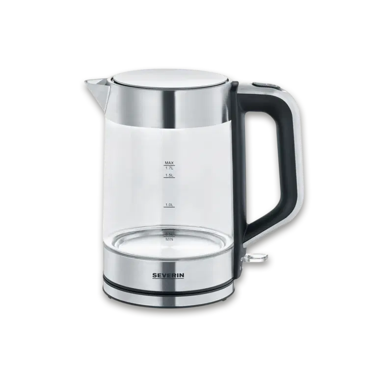 Severin WK 3420 electric kettle 1.7 L 2200 W Black Transparent Stainless Steel