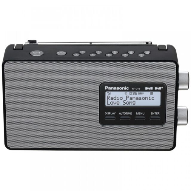 Panasonic Digital RFD10 RF-D10 Portable FM DAB DAB+ Radio station Preset Black