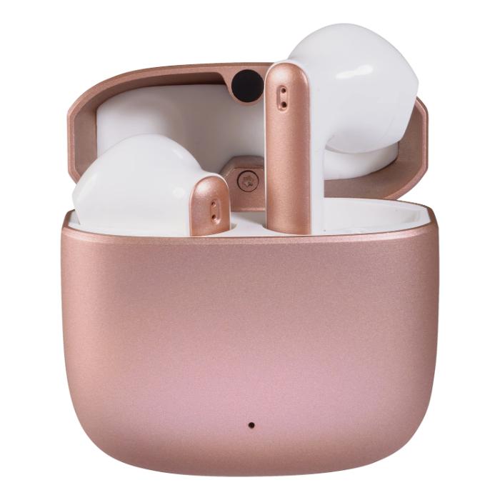 Vivanco Bluetooth Metal Pair True Wireless Stereo Metallic Headset, Rose Gold