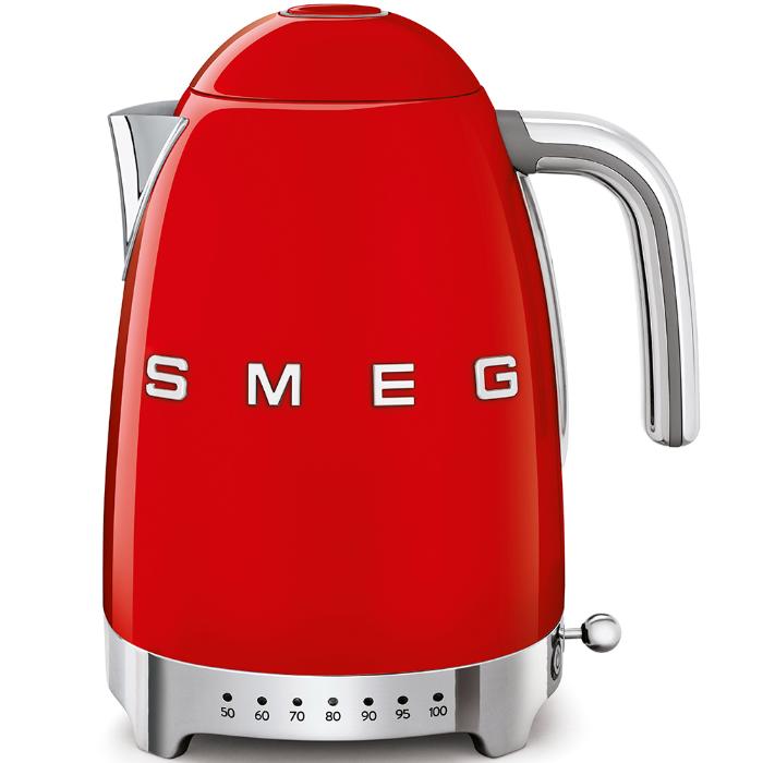 Smeg KLF04RDUK Red 50's Style Variable Temperature Kettle
