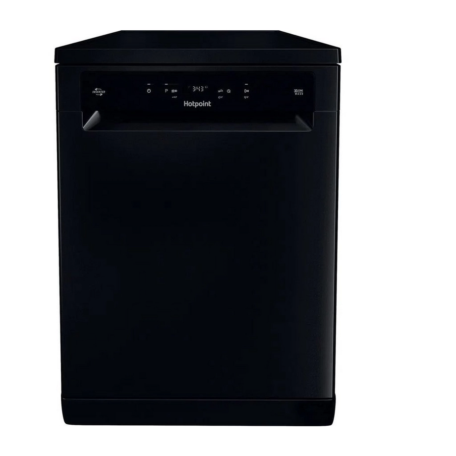 Hotpoint HFC3C26WCBUK Black Freestanding Full-Size Dishwasher