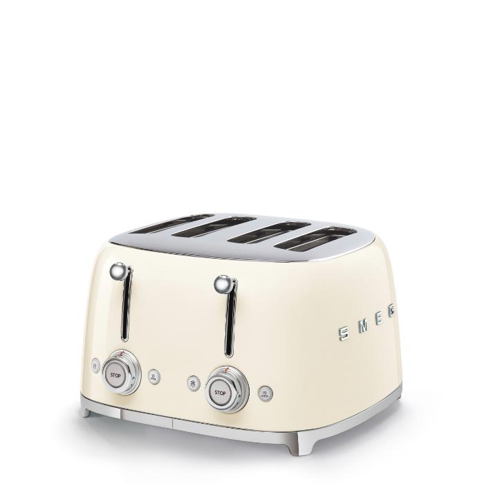 Smeg TSF03CRUK Gloss Cream 4 Slice Toaster