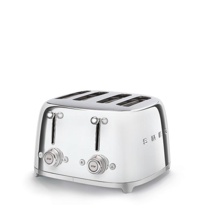 Smeg TSF03SSUK Polished Stainless Steel 4 Slice Toaster