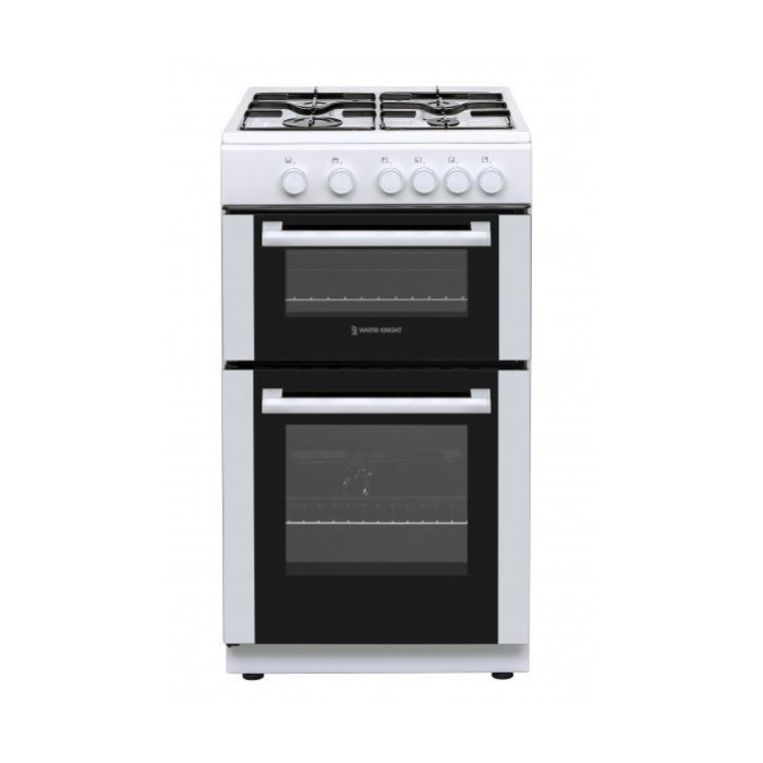 White Knight ATTCG50W White 50cm Twin Cavity Gas Cooker