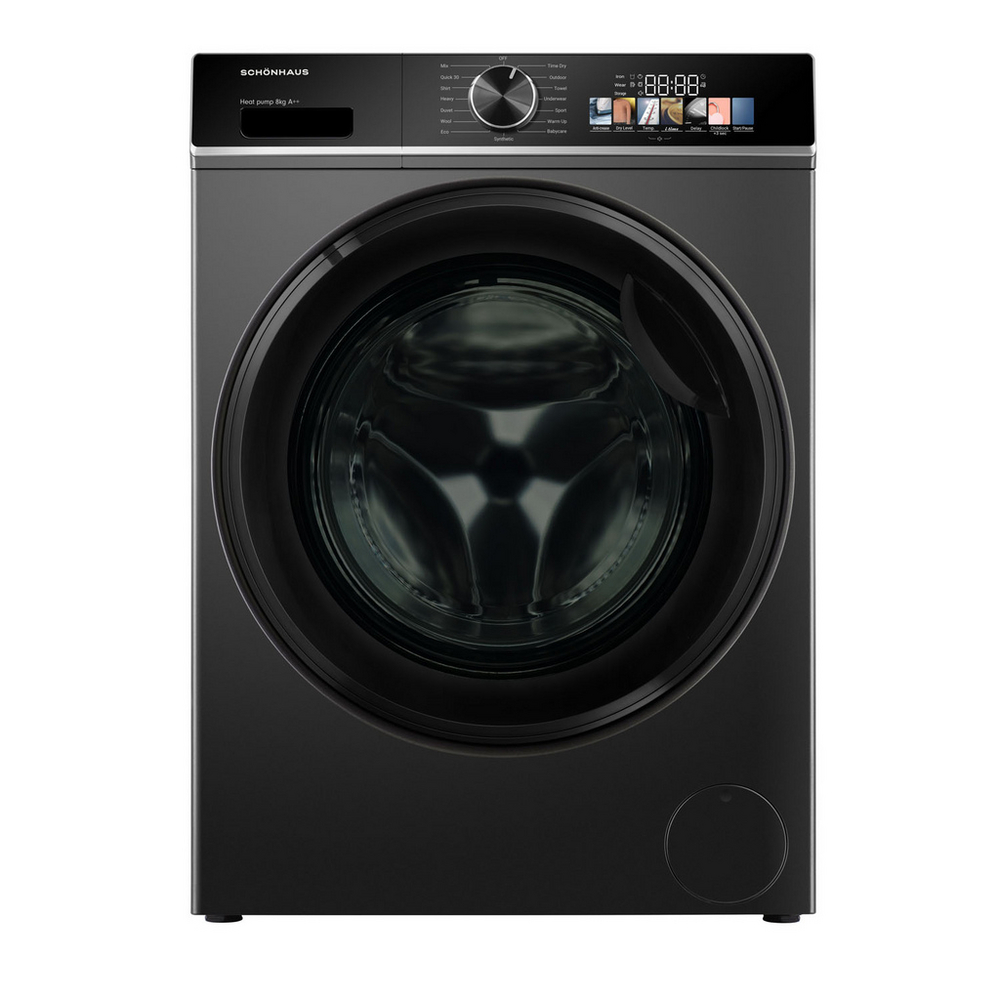 Schonhaus TDSHF018A3G Graphite 8kg Heat Pump Tumble Dryer