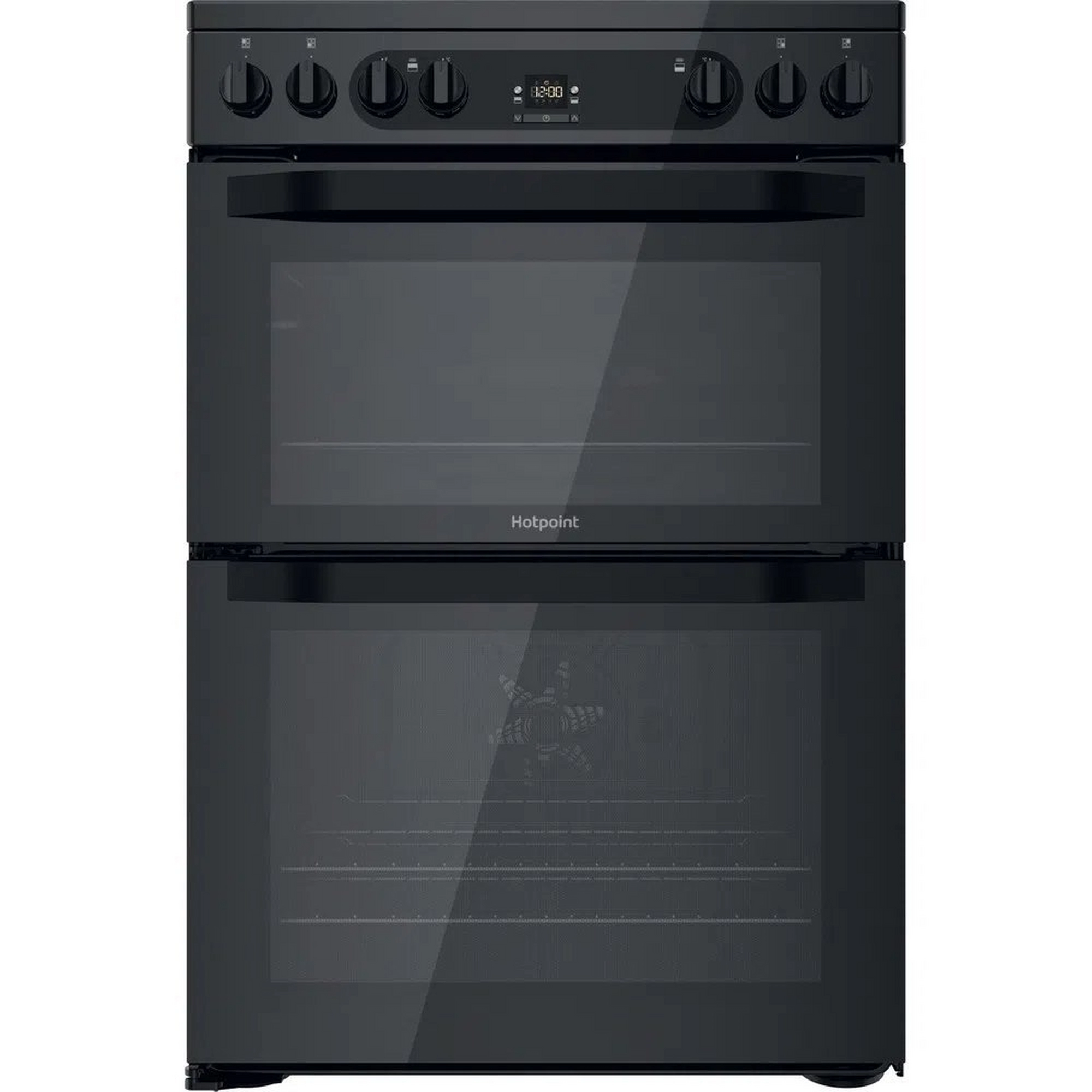 Hotpoint HDM67V92HCB 60cm Double Oven Electric Cooker with Ceramic Hob - Black