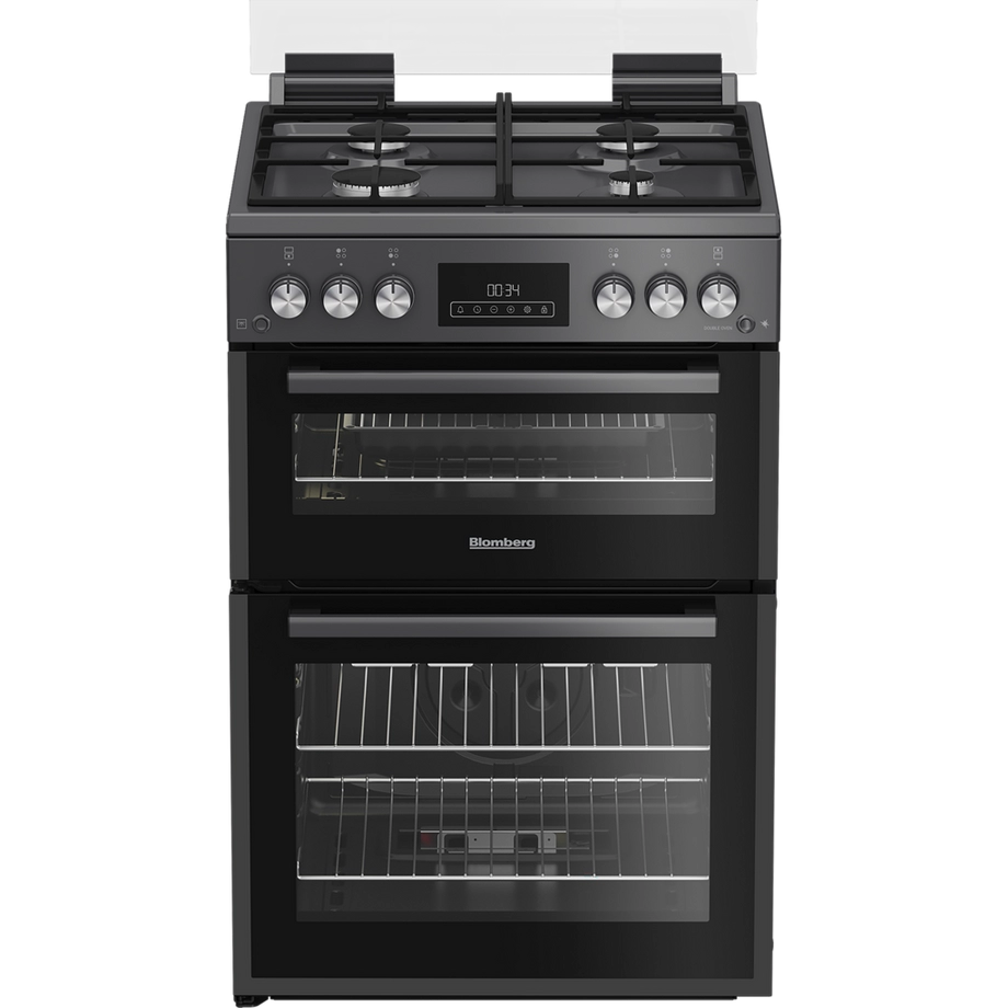 Blomberg GGRN655N 60cm Double Oven Gas Cooker with Gas Hob - Anthracite
